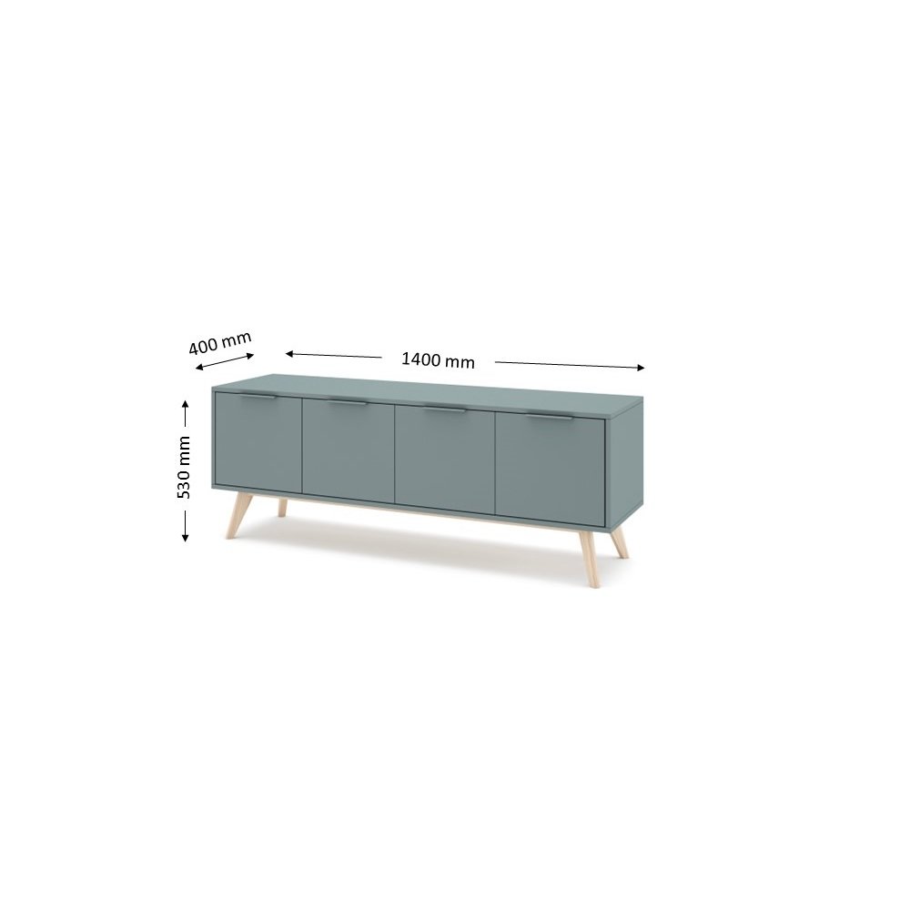 Rack para TV até 55 Polegadas 140cm 4 Portas Pisco - 2