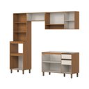 Ver imagem 5 de Cozinha Modulada Compacta 4 Peças com Aéreo Nicho e Torre Quente 2 Fornos Venaly