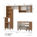 Ver imagem 4 de Cozinha Modulada Compacta 4 Peças com Aéreo Nicho e Torre Quente 2 Fornos Venaly