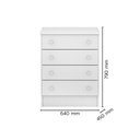 Ver imagem 3 de Cômoda de Bebê 4 Gavetas Doce Sonho 777