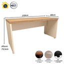 Ver imagem 2 de Escrivaninha 150cm com Gaveteiro 3 Gavetas Escritório F5 Cor:macadâmia com Branco