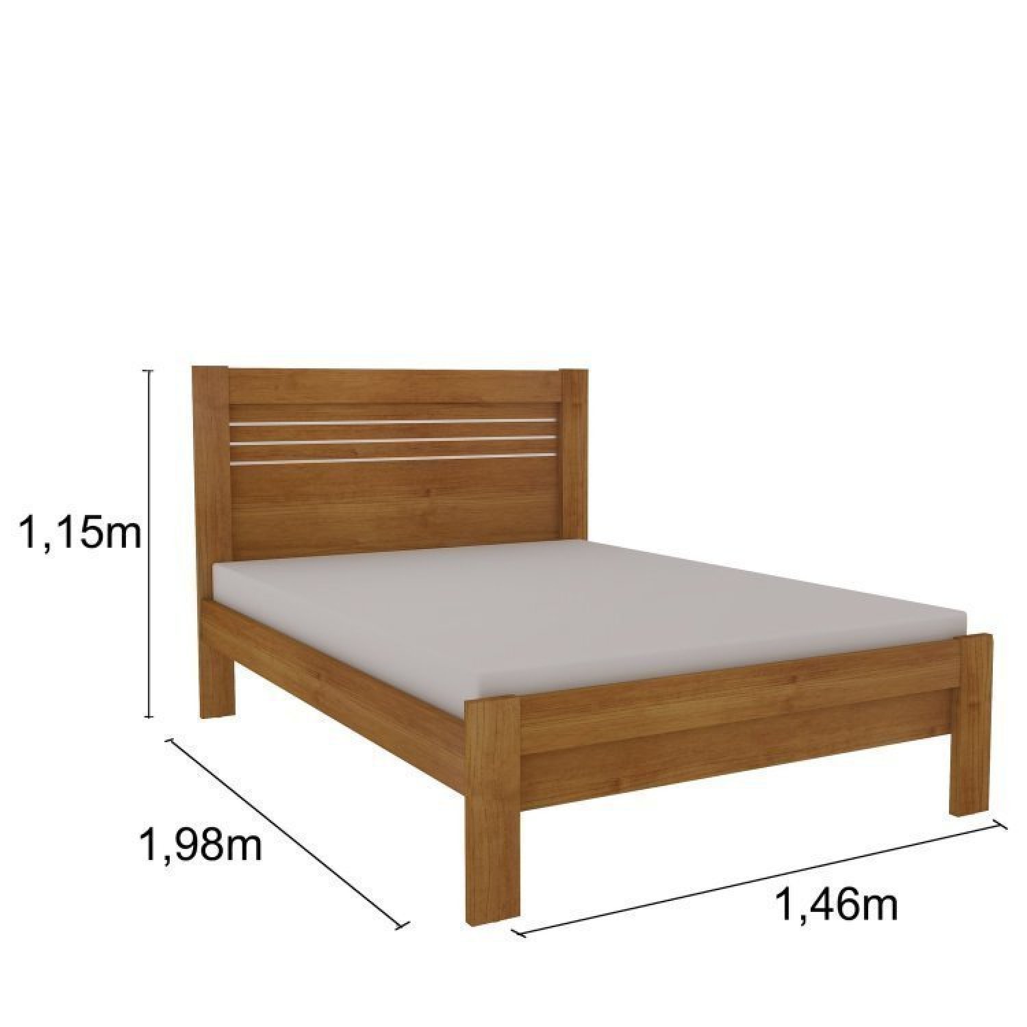 Quarto Completo Roupeiro 6 Portas, Cama Solteiro e Mesa de Cabeceira 3 Gavetas Arizona Tcil Móveis - 16