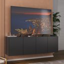 Ver imagem 2 de Rack para Tv até 50 Polegadas com 4 Portas Suspenso Multimóveis Mp1070 Preto