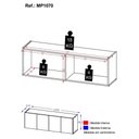 Ver imagem 3 de Rack para Tv até 50 Polegadas com 4 Portas Suspenso Multimóveis Mp1070 Preto
