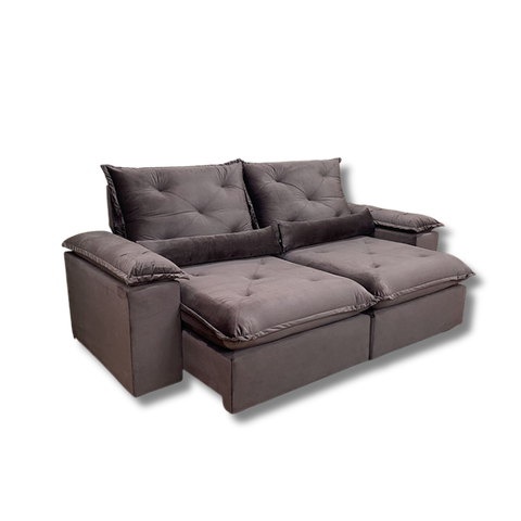 Sofá Retrátil e Reclinável Comfort Premium Tamanhos e Cores Cor:marrom;tamanho:1,80