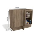 Ver imagem 3 de Gabinete de Cozinha Modulado Canto Reto Maxxi G748 1 Porta s/ Tampo Nogal - Kappesberg