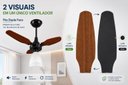 Ver imagem 6 de Ventilador Teto Venti-Delta Eco Ventus Inverter 55W Controle Remoto Bivolt Preto Teca