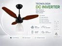 Ver imagem 2 de Ventilador Teto Venti-Delta Eco Ventus Inverter 55W Controle Remoto Bivolt Preto Teca