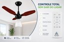 Ver imagem 4 de Ventilador Teto Venti-Delta Eco Ventus Inverter 55W Controle Remoto Bivolt Preto Teca