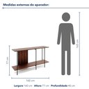 Ver imagem 3 de Aparador Sólis - Largura: 160 cm - Cor: Avelã - Metal: Preto
