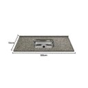 Ver imagem 3 de Pia de Cozinha Granito Ocre 100cm com Cuba Inox Rasa Simples: Ocre
