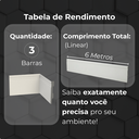 Ver imagem 7 de Kit 3 Rodapé Poliestireno 10cm X 2m Acabamento Moderno