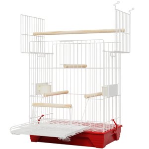 Gaiola Triplex Porta e Teto com Poleiro Calopsita Quatiguá:vermelho