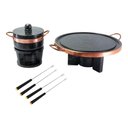 Ver imagem 1 de Kit Fondue Pedra Sabão Completo 8 Pçs Chapa 27 Cm São José Kit para Fondue