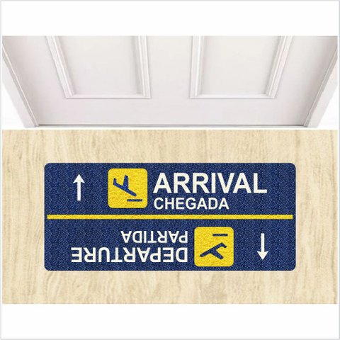 Tapete Vinil Departure Arrival 70x30cm Decorativo para Porta
