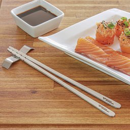 Par de Hashi em Aço Inox - Premium Full Plan-Comida Japonesa - 2