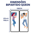 Ver imagem 3 de Cama Box Queen Bipartido 158x198 Marrom – Base Reforçada
