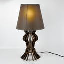 Ver imagem 3 de Abajur Luminária Mesa Madeira Mdf Sala Quarto Mesa de Cabeceira Cor:café