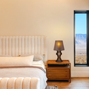 Ver imagem 2 de Abajur Luminária Mesa Madeira Mdf Sala Quarto Mesa de Cabeceira Cor:café