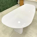 Ver imagem 2 de Mesa de Jantar Orgânica Cora 180x100cm Base Duplo Branco Laca Personal Art Design