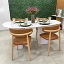 Ver imagem 7 de Mesa de Jantar Orgânica Cora 180x100cm Base Duplo Branco Laca Personal Art Design