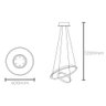 Lustre Pendente Taschibra Montreal 25W Led Bivolt Ouro Fosco - 4