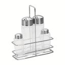 Ver imagem 1 de Galheteiro Porta Temperos 4pc em Vidro e Aço Inox Tramontina