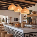Ver mais imagens de Luminária Pendente 45cm Lustre Teto Bambu Natural Gimpo Kjdd-e-648-45cm