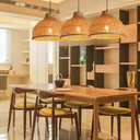 Ver imagem 2 de Luminária Pendente 45cm Lustre Teto Bambu Natural Gimpo Kjdd-e-648-45cm