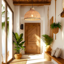 Ver imagem 3 de Luminária Pendente 45cm Lustre Teto Bambu Natural Gimpo Kjdd-e-648-45cm