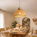 Ver imagem 4 de Luminária Pendente 45cm Lustre Teto Bambu Natural Gimpo Kjdd-e-648-45cm
