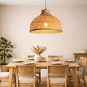 Ver imagem 1 de Luminária Pendente 45cm Lustre Teto Bambu Natural Gimpo Kjdd-e-648-45cm