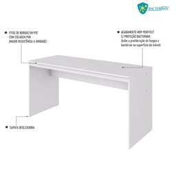 Mesa para Escritório Diretor 150cm Turim Espresso Móveis - 6