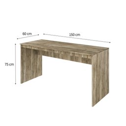 Mesa para Escritório Diretor 150cm Turim Espresso Móveis - 5