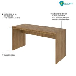 Mesa para Escritório Diretor 150cm Turim Espresso Móveis - 6
