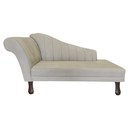 Ver imagem 1 de Recamier Divã para Sala Cecilia Pés Retro Tabaco 1.60cm Suede Bege - Incasa Decor
