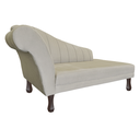 Ver imagem 4 de Recamier Divã para Sala Cecilia Pés Retro Tabaco 1.60cm Suede Bege - Incasa Decor