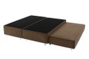 Ver imagem 1 de Cama Box Queen Bipartido C/ Cama Auxiliar Suede 40x158x198 - Santo Box:marrom