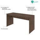 Ver imagem 6 de Escrivaninha Mesa Escritório Diretor 150cm Turim Espresso Móveis