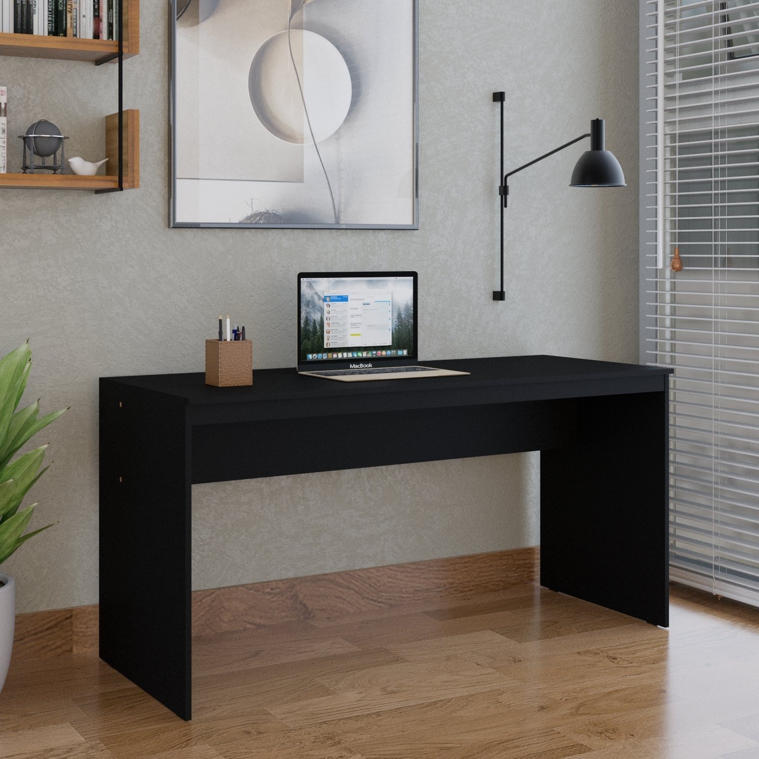 Mesa para Escritório Diretor 150cm Turim Espresso Móveis