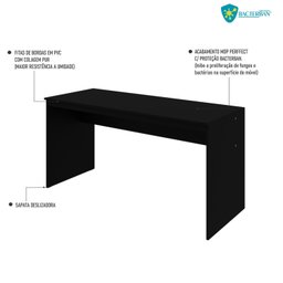 Mesa para Escritório Diretor 150cm Turim Espresso Móveis - 6