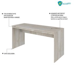 Mesa para Escritório Diretor 150cm Turim Espresso Móveis - 6