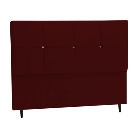 Cabeceira Estofada Box Solteiro Encosto para Cama Civic 94x126 Marsala