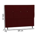 Ver imagem 2 de Cabeceira Estofada Box Solteiro Encosto para Cama Civic 94x126 Marsala