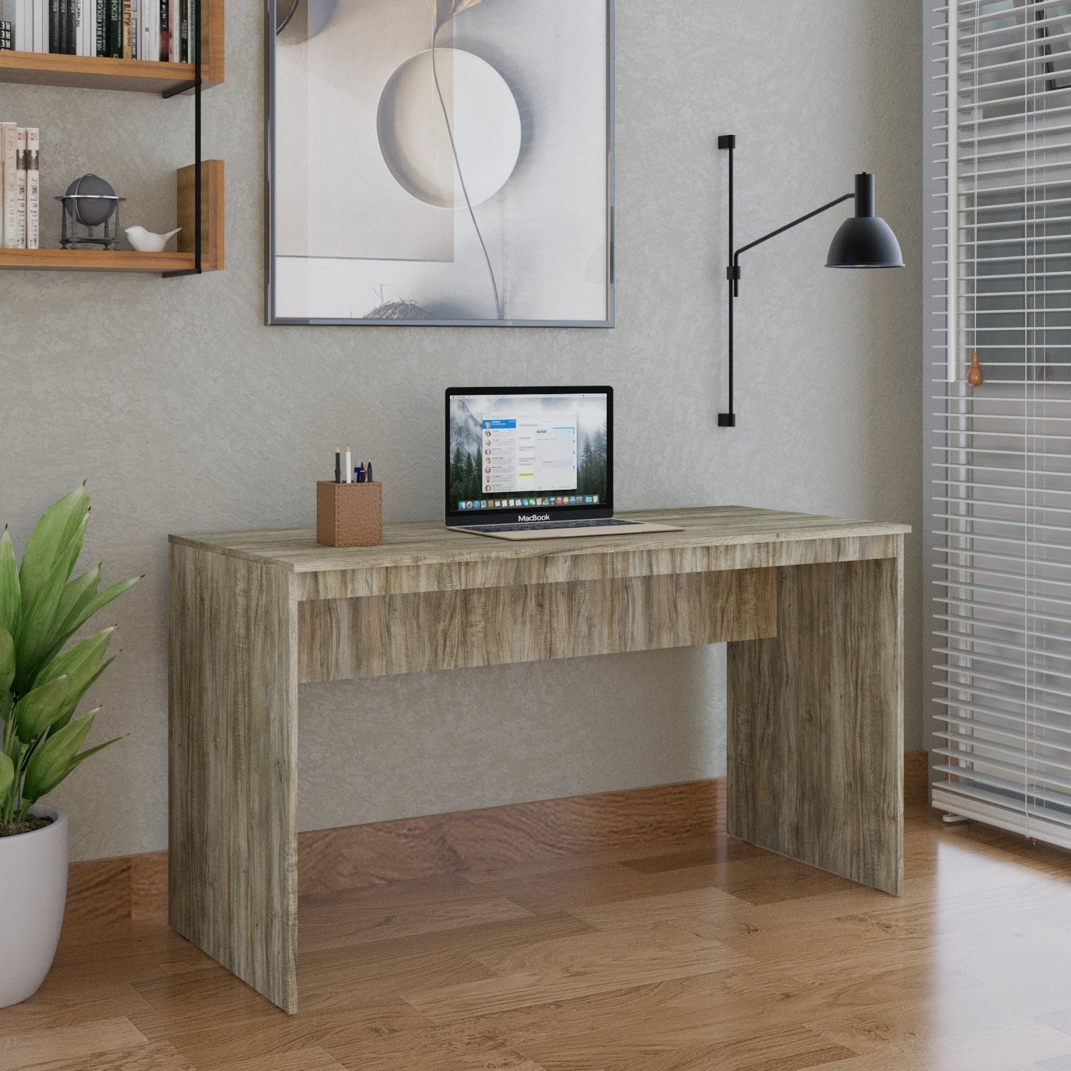 Mesa para Escritório 135cm Office Turim Espresso Móveis - 1
