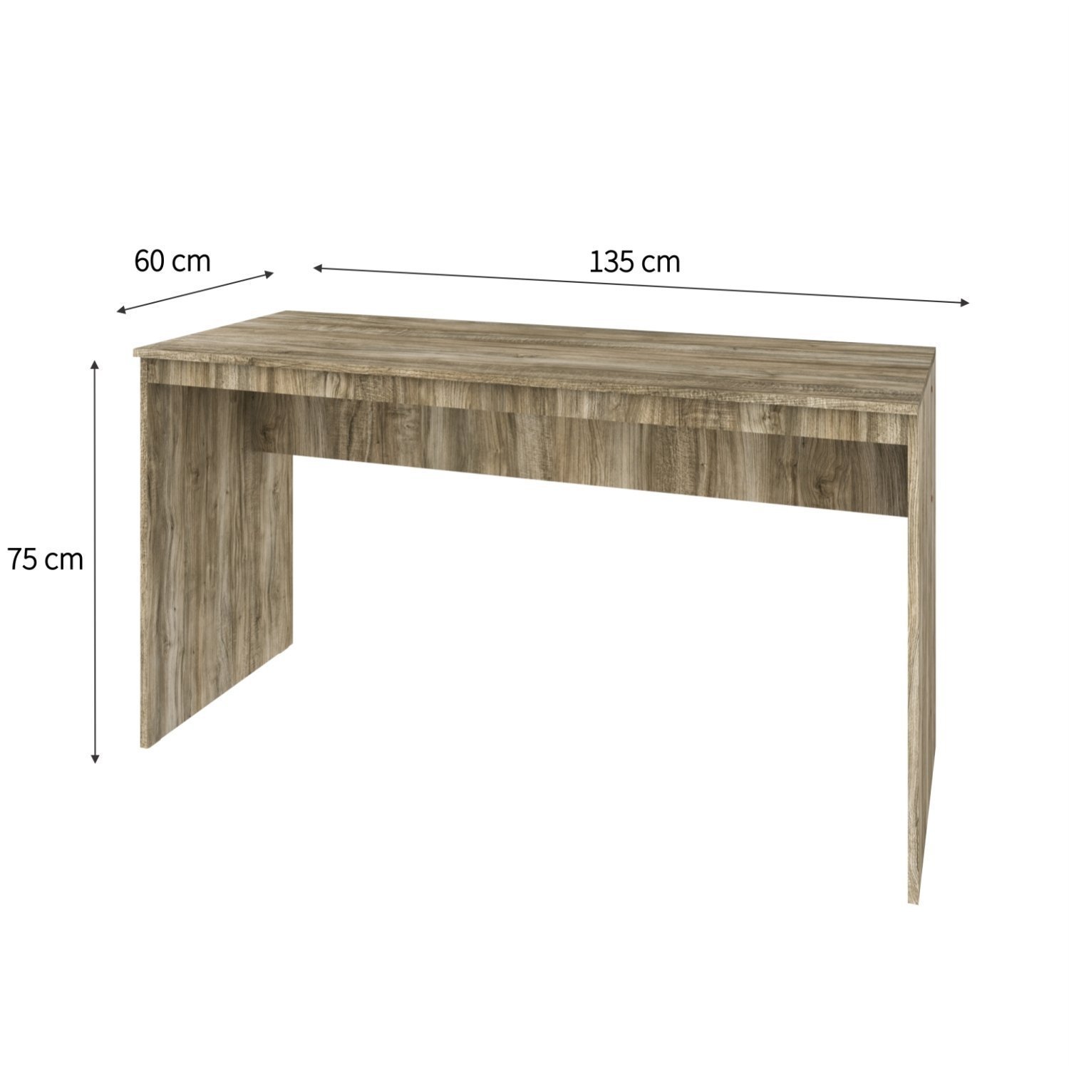 Mesa para Escritório 135cm Office Turim Espresso Móveis - 5