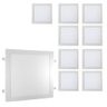 Embutido Slim Mega LED Plafon 12x12cm 6W 2700K Kit com 10 - 1