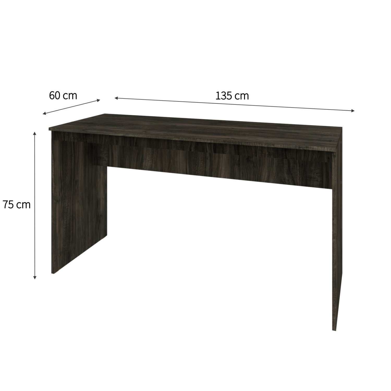 Mesa para Escritório 135cm Office Turim Espresso Móveis - 5