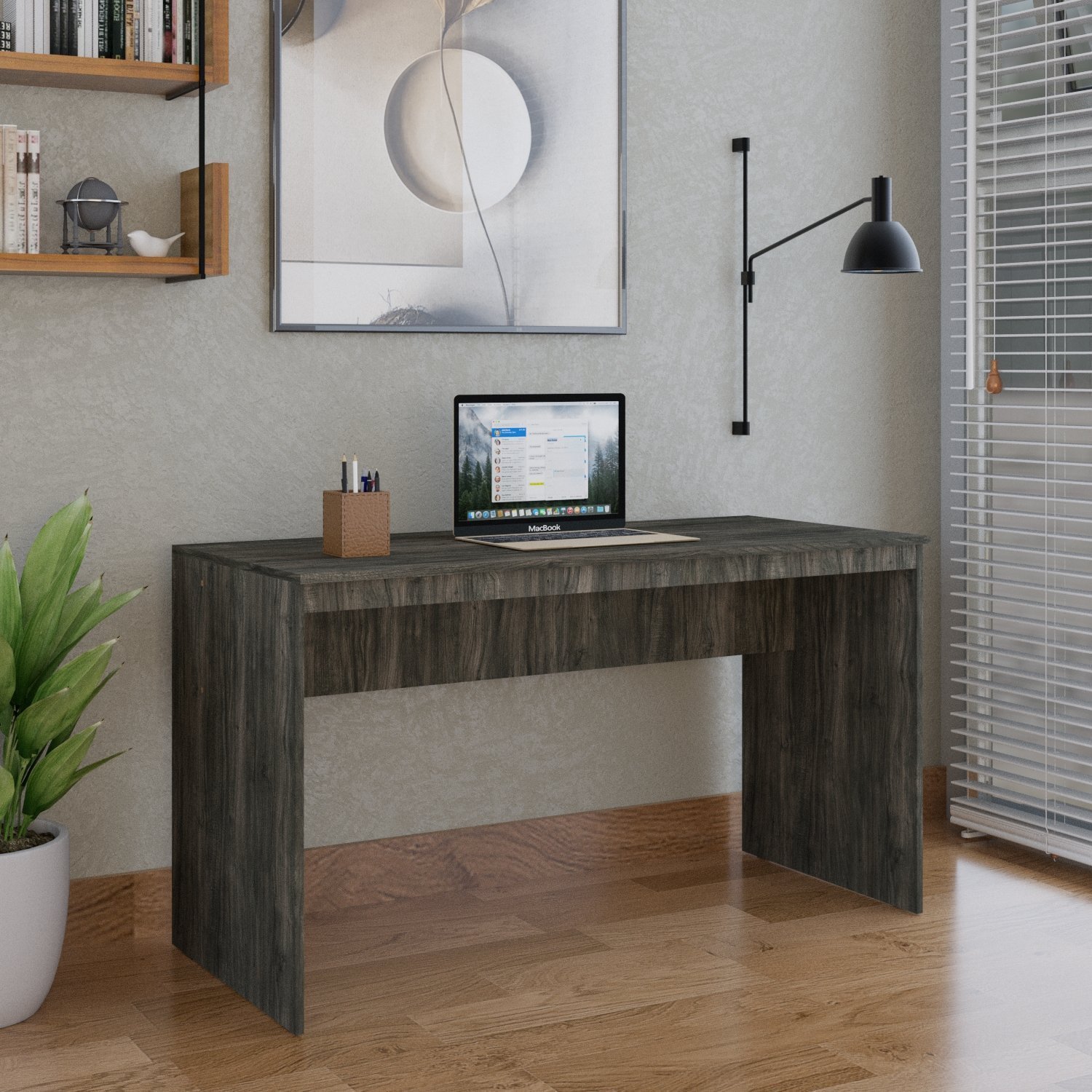 Mesa para Escritório 135cm Office Turim Espresso Móveis - 1