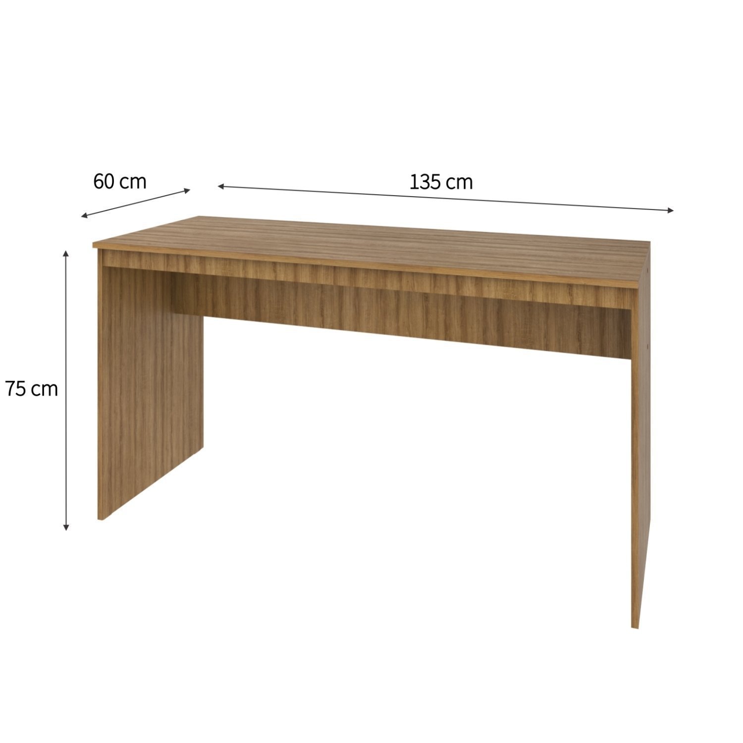 Mesa para Escritório 135cm Office Turim Espresso Móveis - 5
